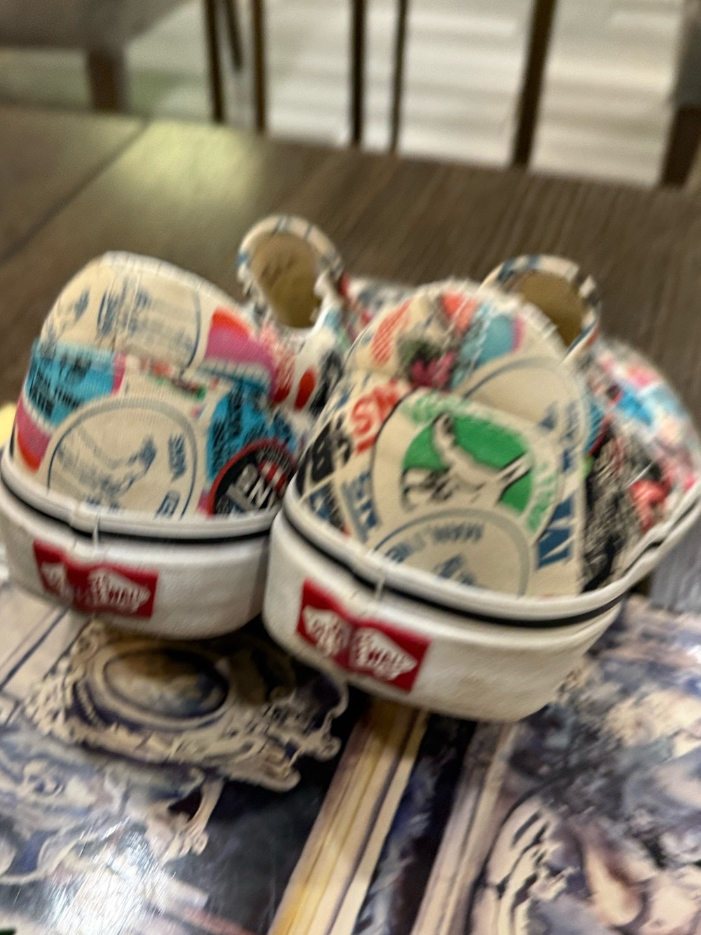 Rare Vans BMX Mash-Up Stickers Slip-On Sneakers - Picture 4 of 12
